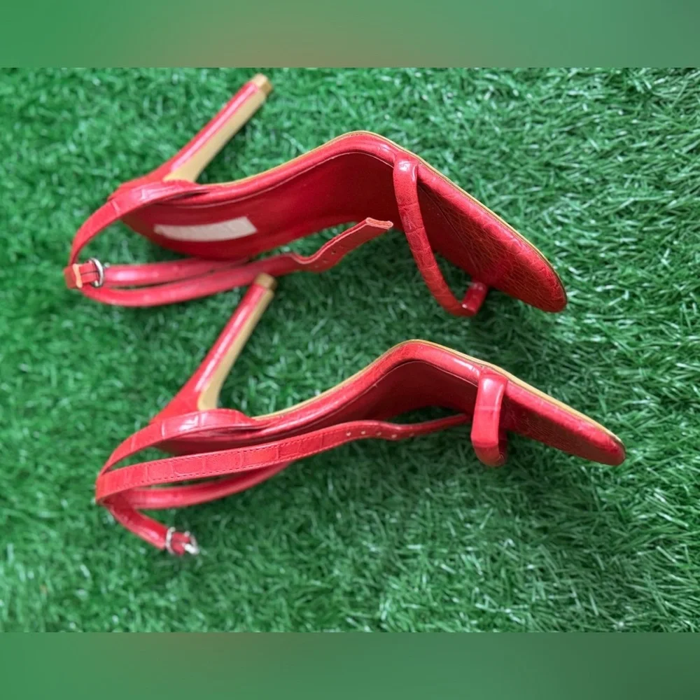 MANGO Women’s Elegant Red Strappy‎ Heels Size 36